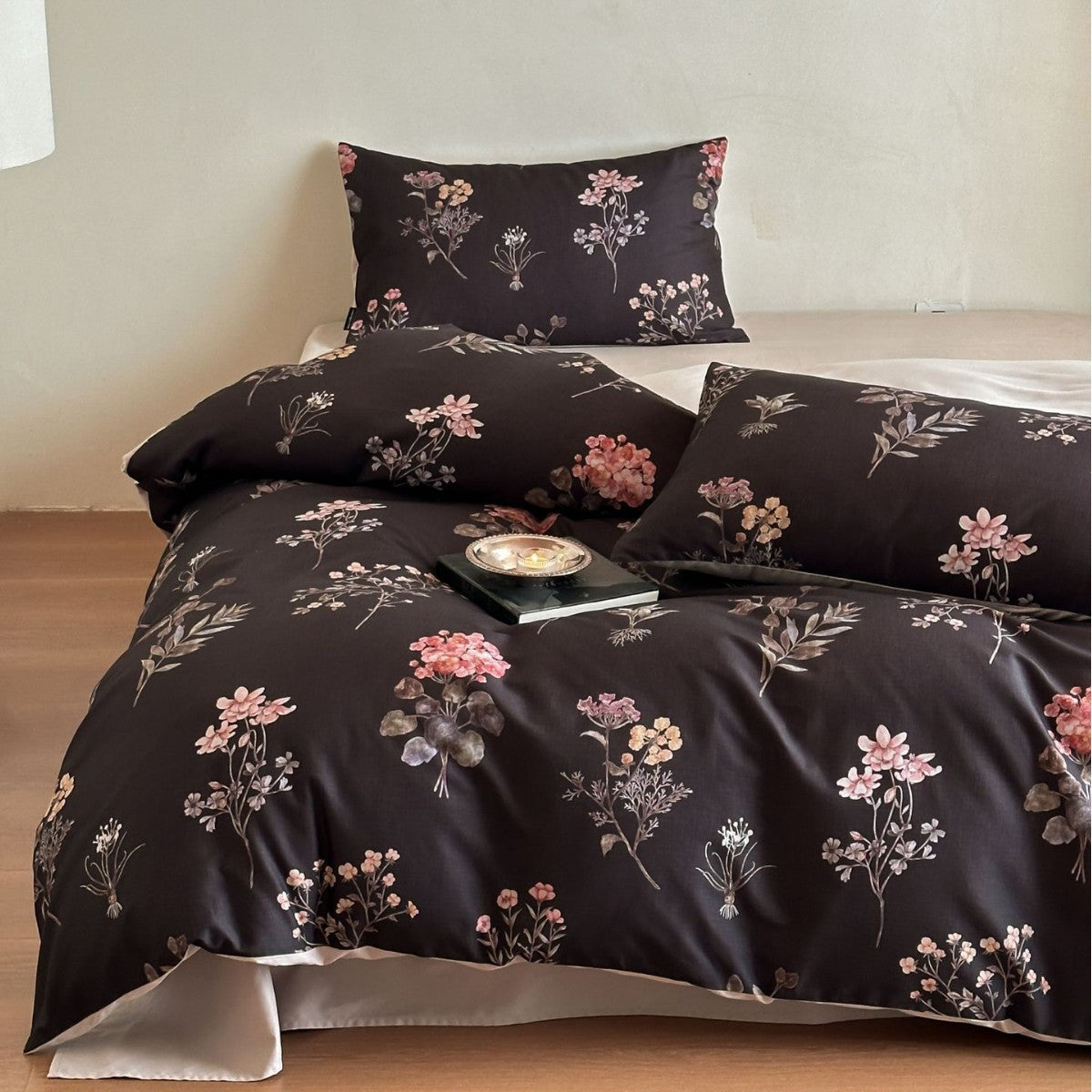 Bettbezug-Set aus Baumwollsatin mit Boho-Ethno-Muster und Wendefunktion
