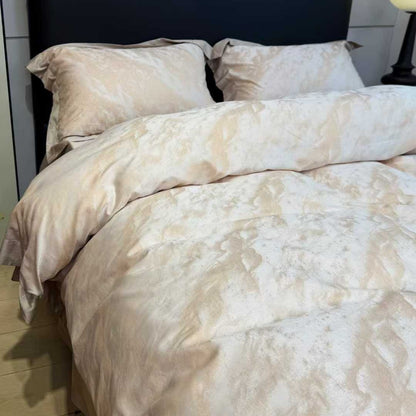 Luxus Marmor-Effekt Samt Bettwäsche Set
