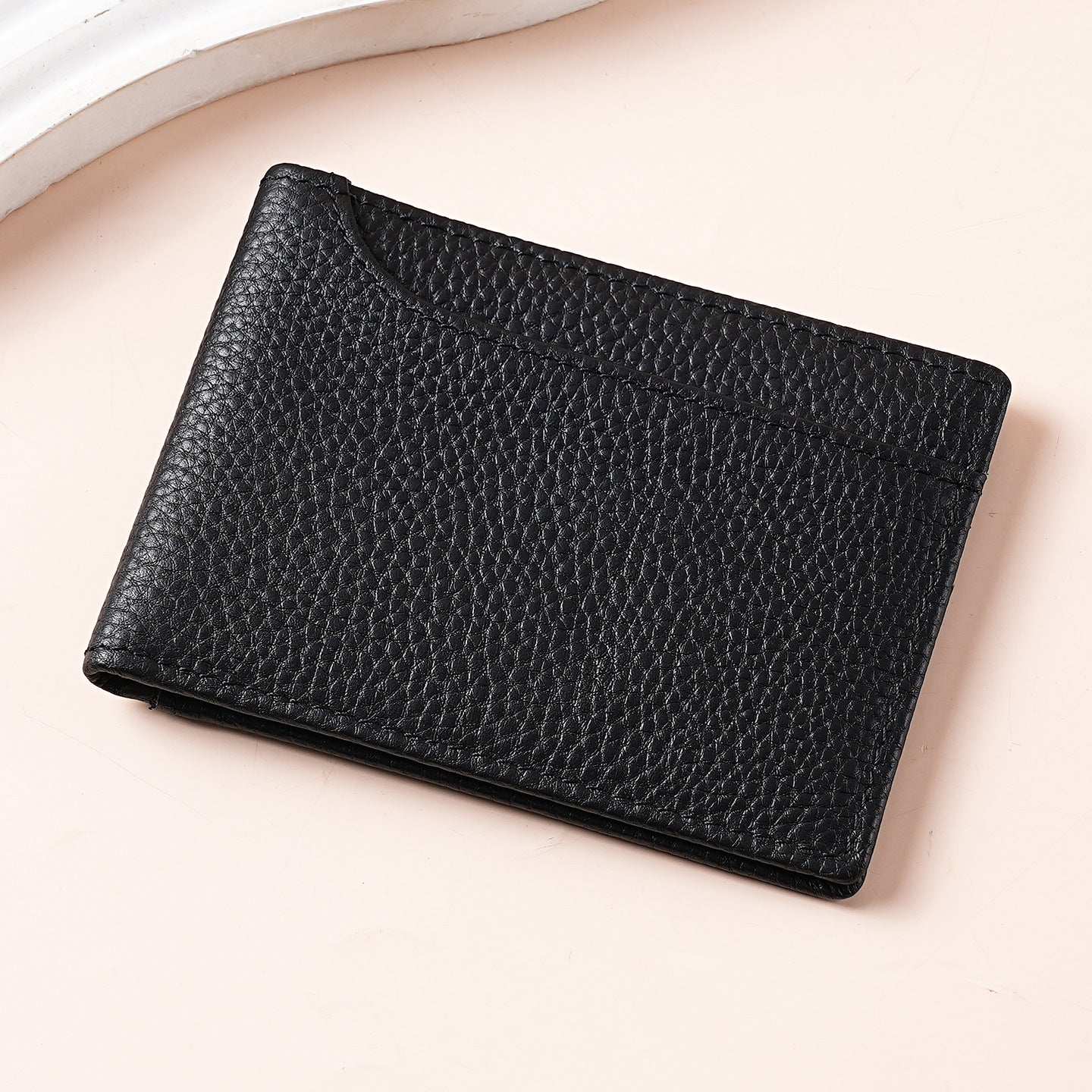 Texturiertes Leder-Wallet