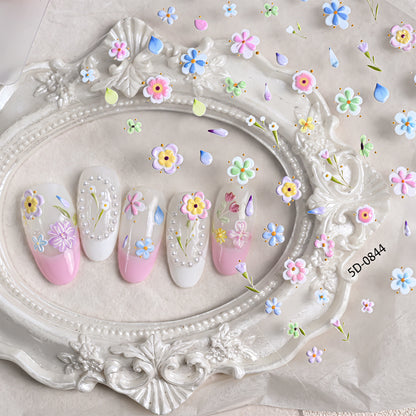 Blumen Nagelkunst Aufkleber