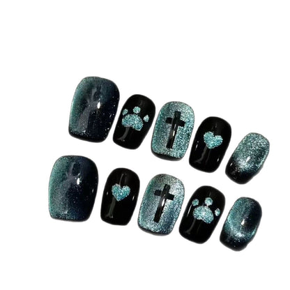 Künstlerisches Press-On-Nagelset Brehn