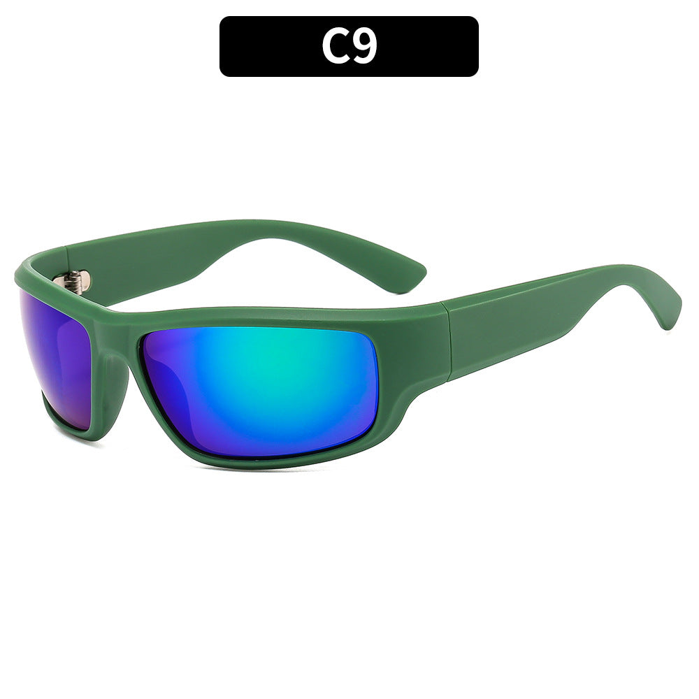 Retro-inspirierte Schild-Sonnenbrille