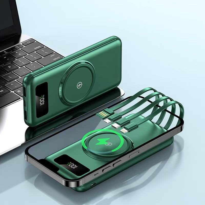 Tragbare Powerbank mit Kabelloser Ladefunktion Brehn