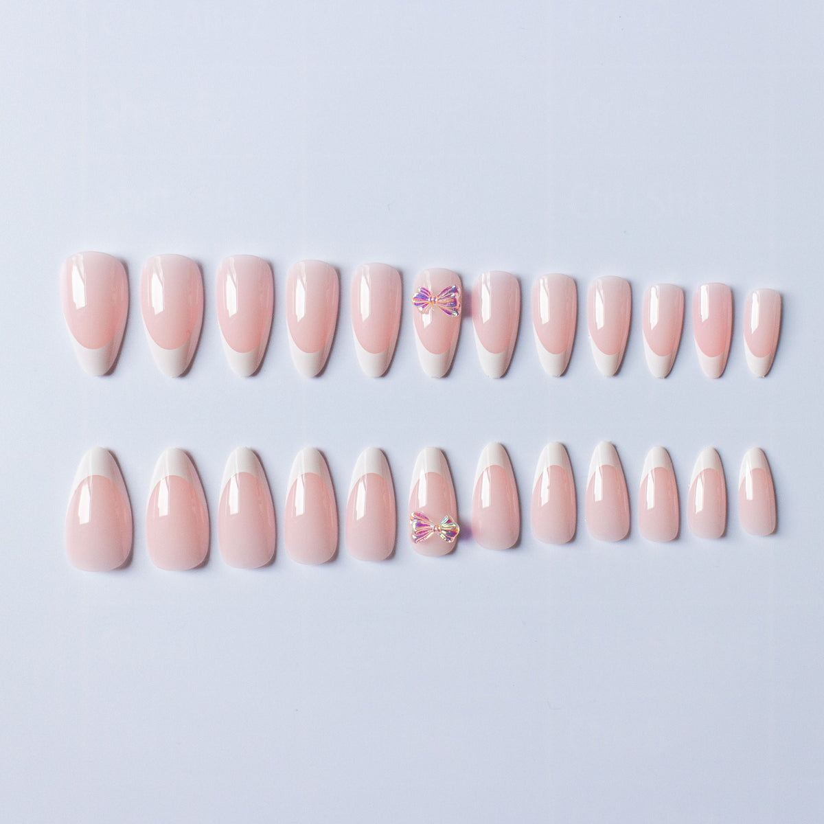 Elegantes französisches Tipp-Acryl-Nagelkunst-Set