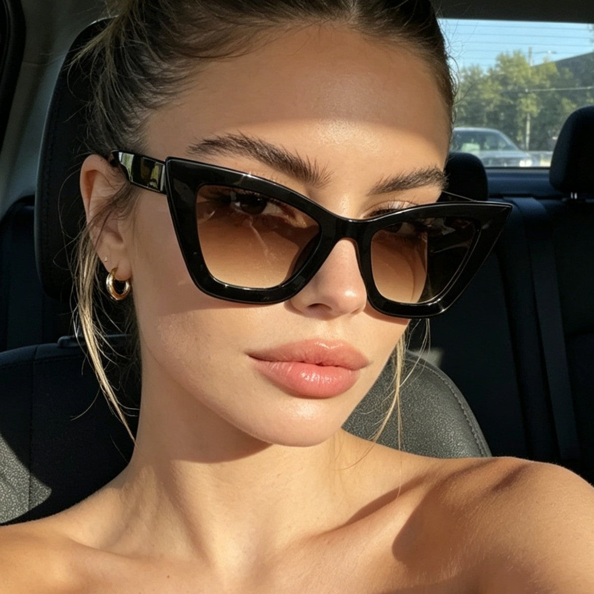 Damen Cat-Eye Sonnenbrille mit modernem Rahmen und UV-Schutz Brehn