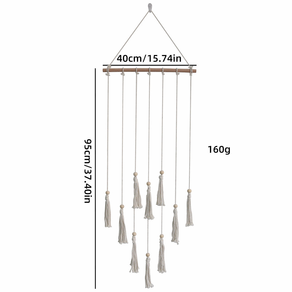 Dekorative Wandbehang mit Fransen
