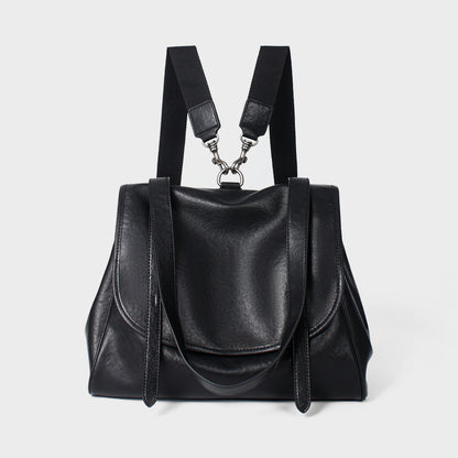 Umwandelbare Glatte Leder Klappe Tote Rucksack mit Abnehmbaren Gurtstraps