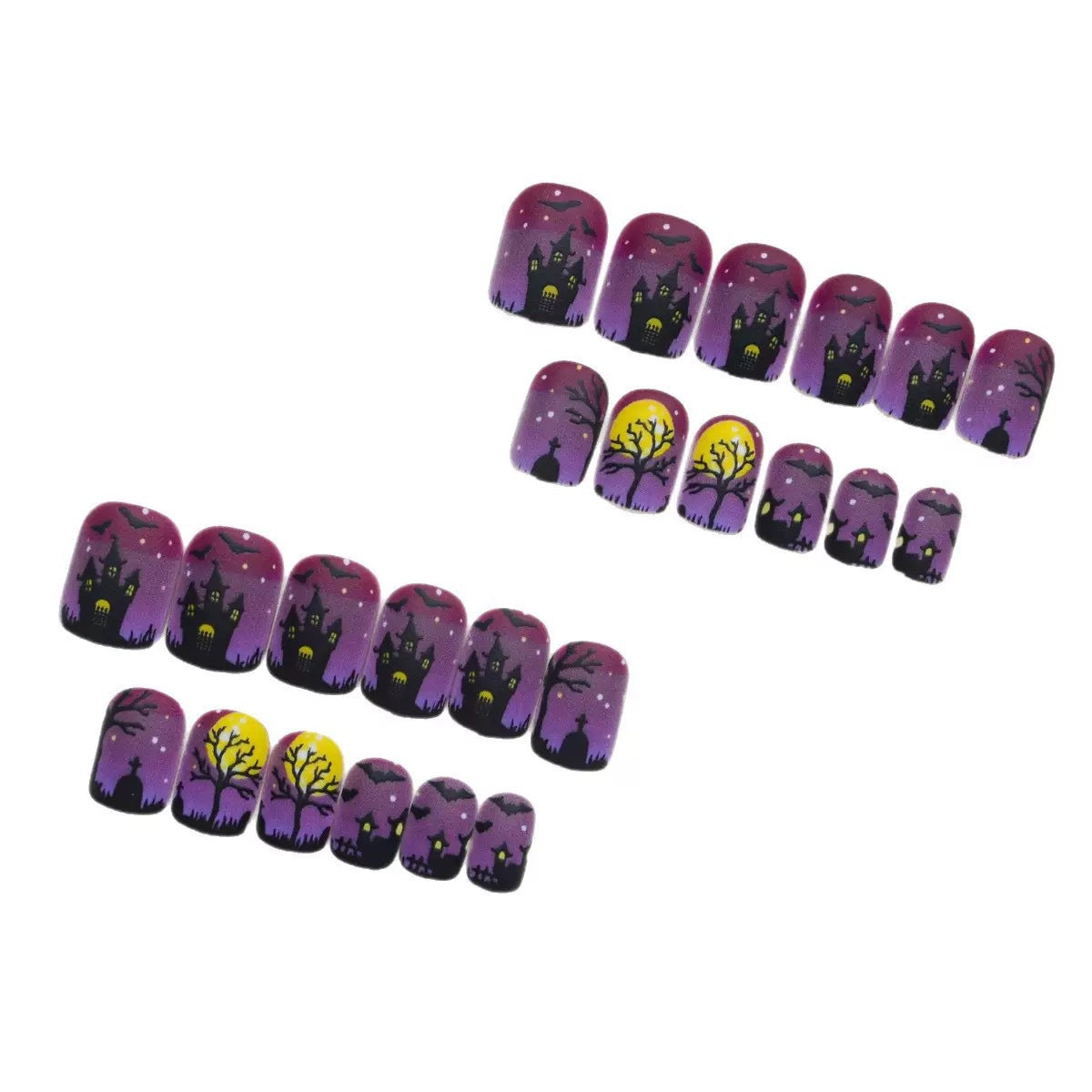 Halloween Nagelkunstset mit Gruseligen 3D-Motiven Brehn