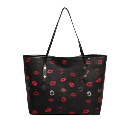 Lip Print Mode Tragetasche