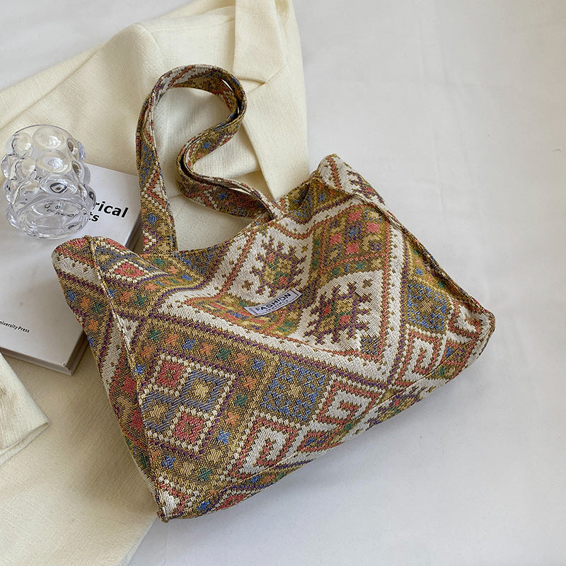 Dekorative gemusterte Stofftasche