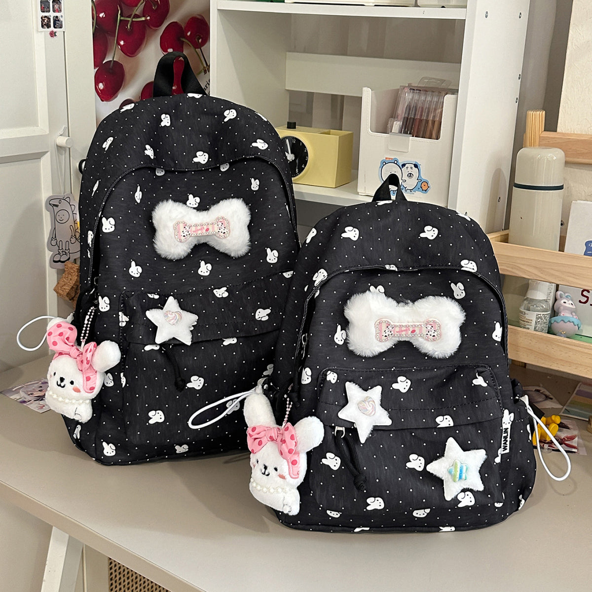 Niedlicher Plüsch Verzierte Rucksack Brehn