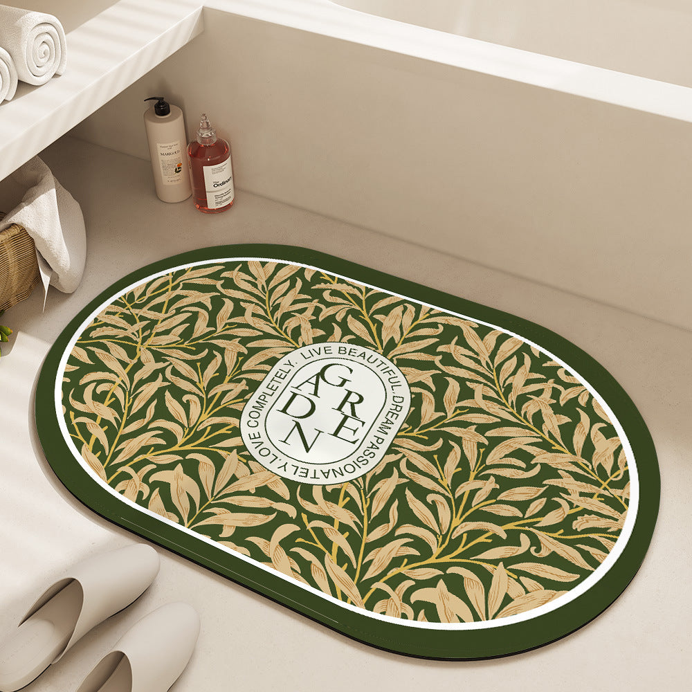 Oval Floral Badematte Brehn