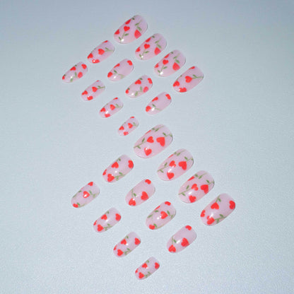 Florales Herz Akzent Nagelkunstset
