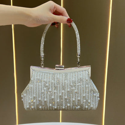 Perlenabendhandtasche