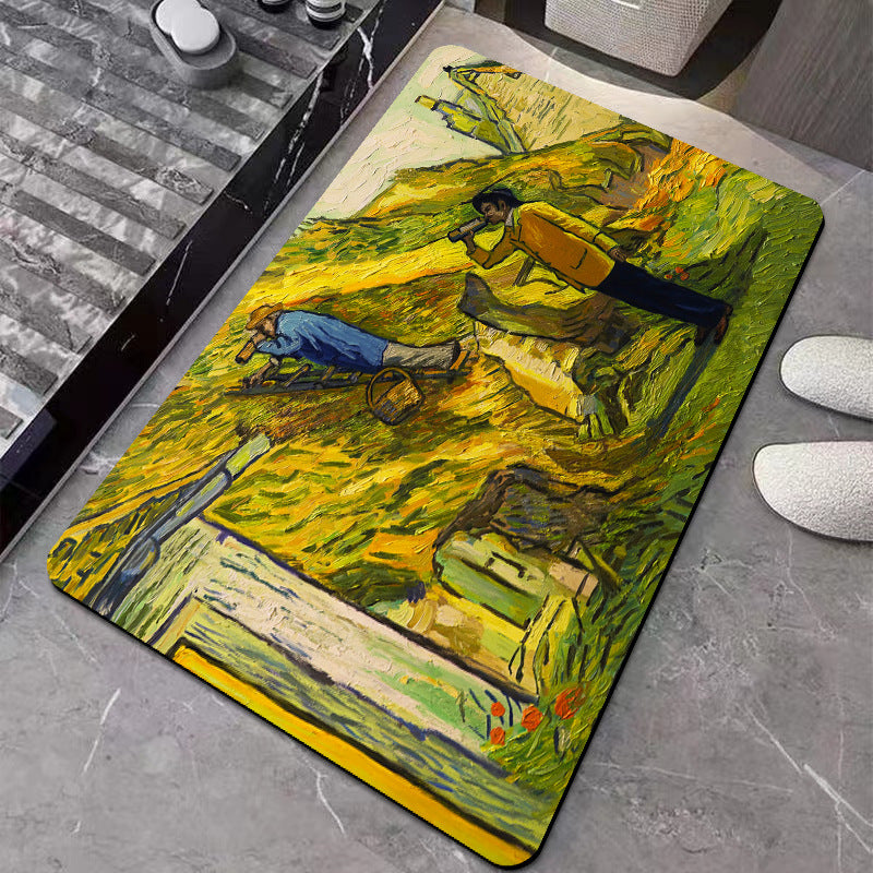 Kunstöl Malerei Badmatte