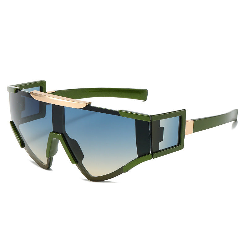 Herren Futuristische Schild Sonnenbrille Brehn