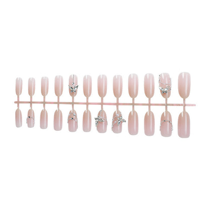 Elegantes Stiletto Press-On Nagelkunst-Set mit Kristallakzenten Brehn