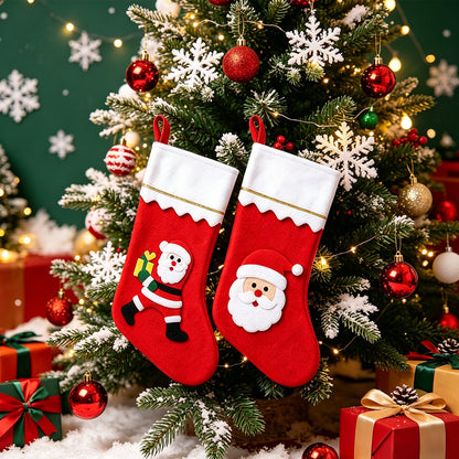 Niedlicher Weihnachtsstrumpf mit festlichen Motiven Brehn