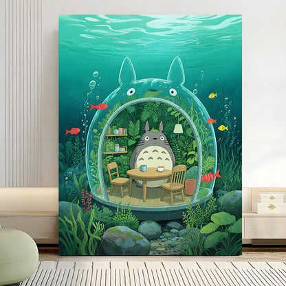Verzauberte Waldszene Leinwand Kunstdruck Brehn