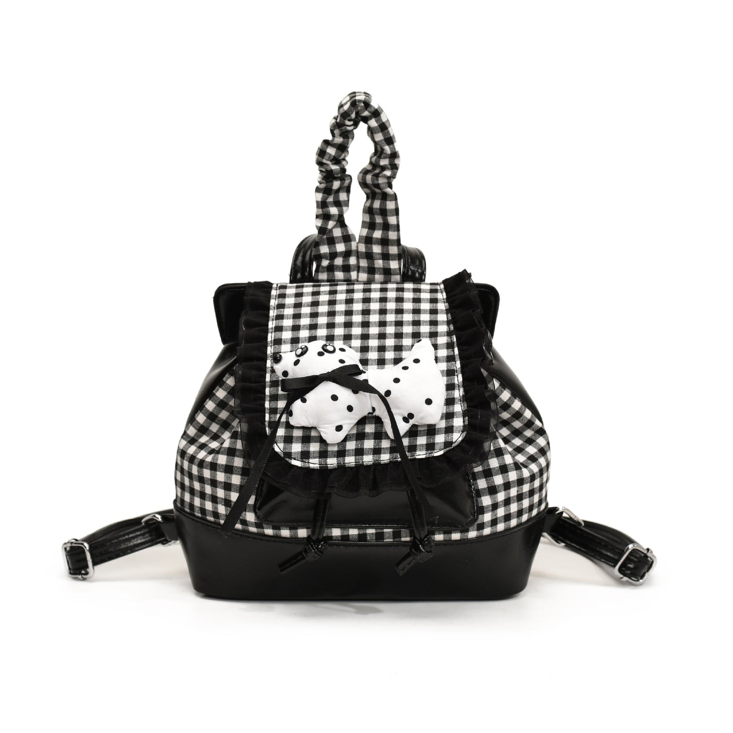 Verspielter Rucksack mit Karomuster und Tierapplikation Brehn