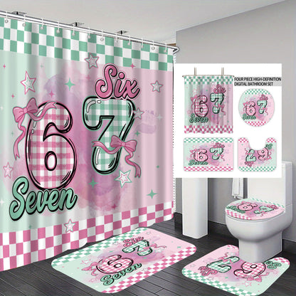 Buntes Dessert-Themen Badezimmer Set Brehn