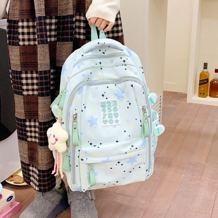 Verspielter Rucksack mit Sternenmotiven und Praktischen Funktionen Brehn