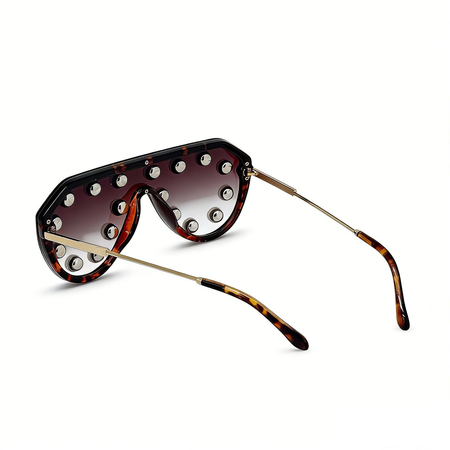 Damen extravagante Designer-Sonnenbrille mit geometrischen Akzenten Brehn