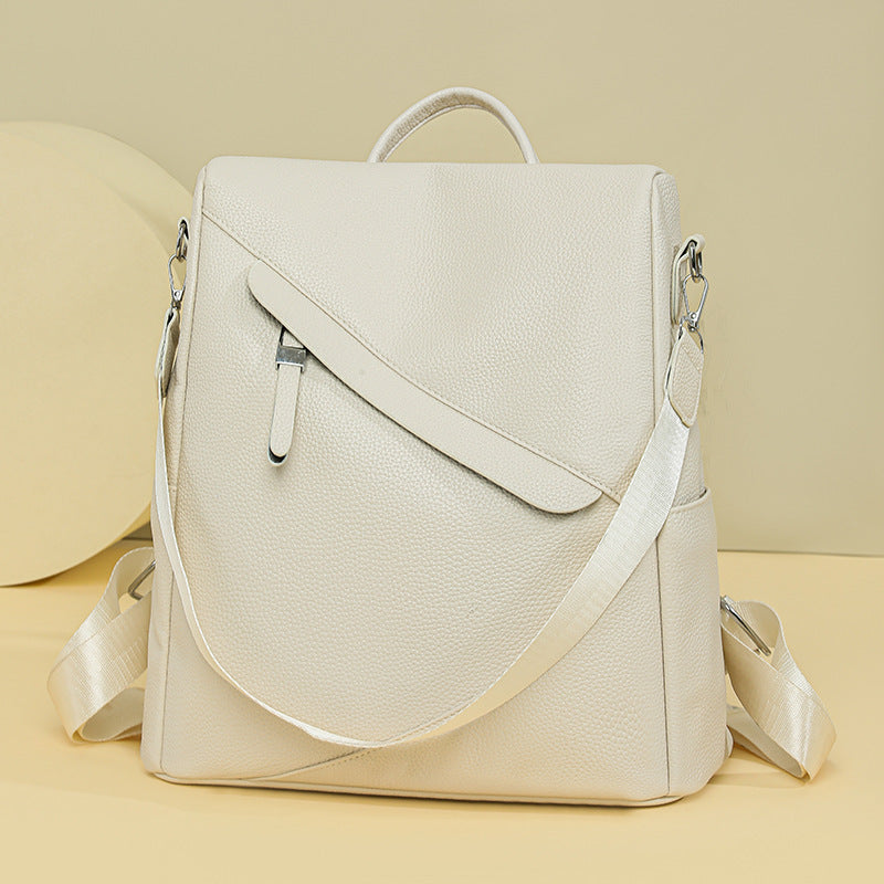 Chic Texturierter Leder Rucksack Brehn
