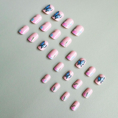 Künstlerisches Blumen- und Schmetterlings-Nail Art Set