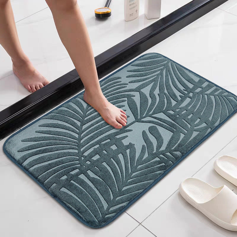 Tropisches Blattdesign Memory-Schaum Badezimmermatte Brehn