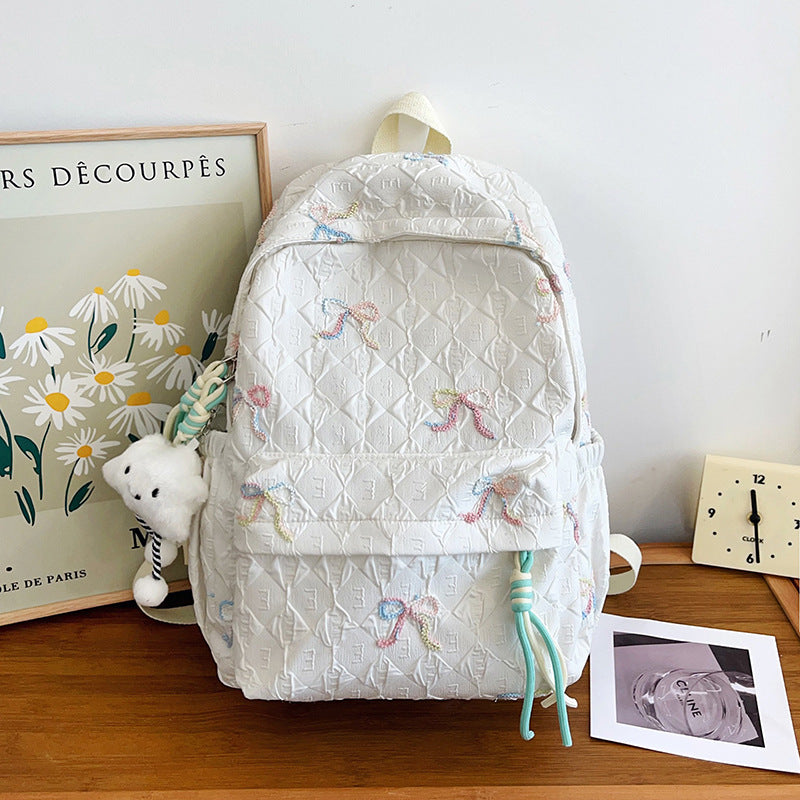 Gesteppten Rucksack mit Stickerei Brehn