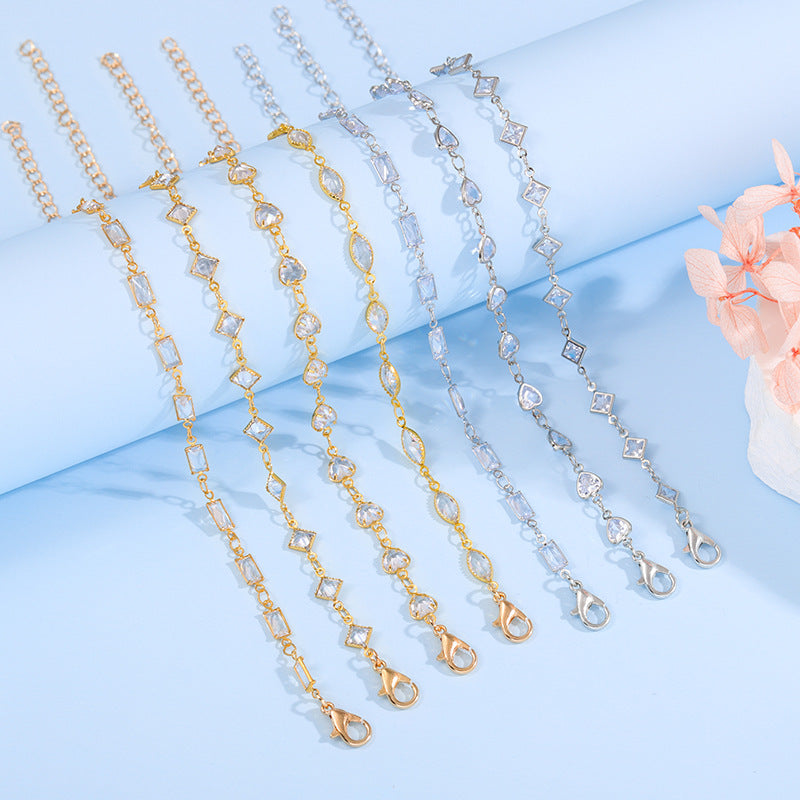 Elegante Glas-Ketten-Armband Brehn