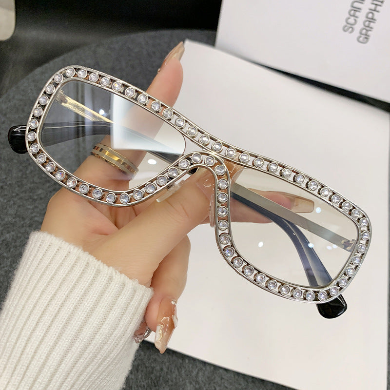 Damen extravagante Cat-Eye Sonnenbrille mit goldenen Akzenten Brehn