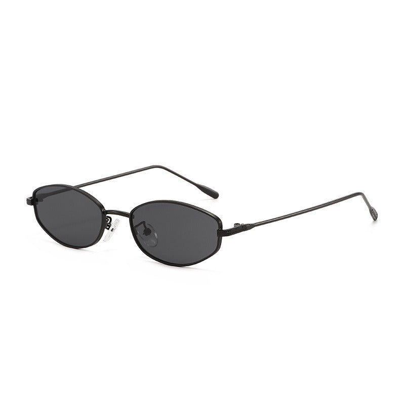 Damen modische Sonnenbrille im minimalistischen Ovaldesign Brehn