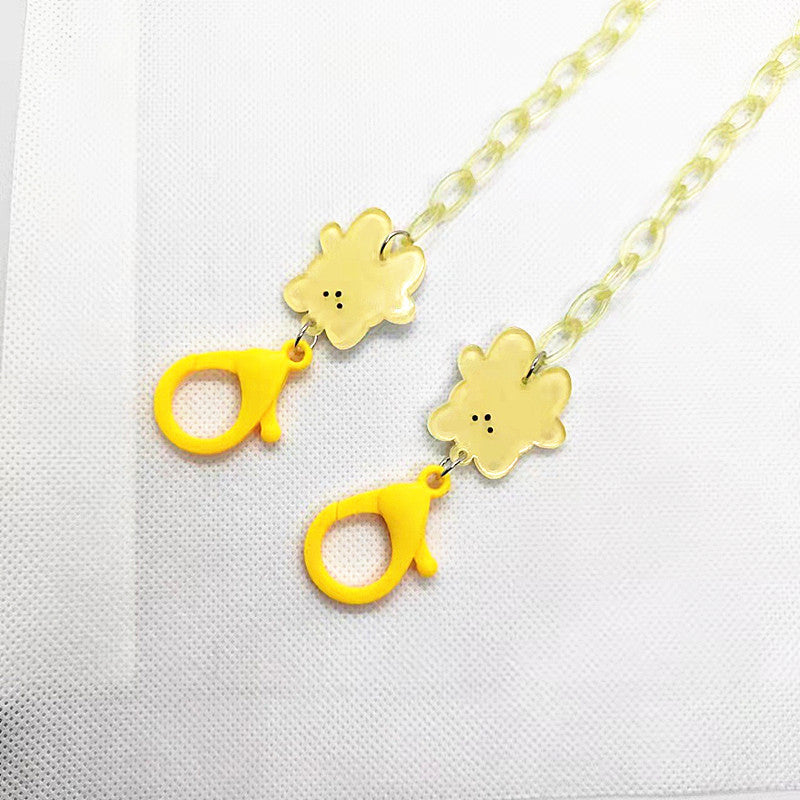 Verspielte Brillenhalterkette mit Blumenmotiv Brehn