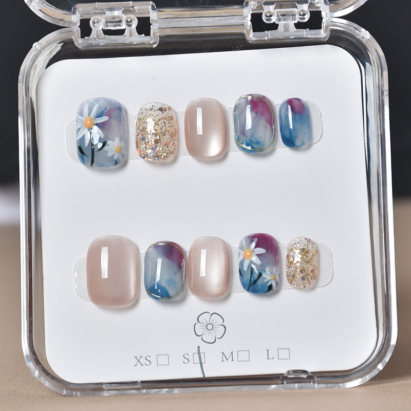 Dekorativer Floral Press-On Nagelset Brehn