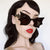 Damen extravagante Cat-Eye Sonnenbrille mit auffälligem Rahmen Brehn