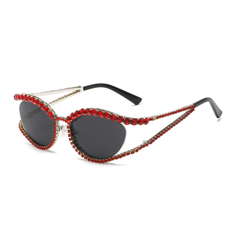 Damen Glamouröse Sonnenbrille mit funkelnden Kristallakzenten Brehn