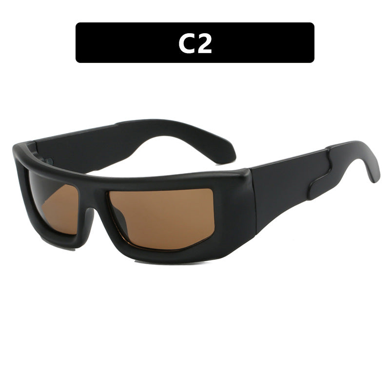 Damen sportliche Sonnenbrille mit breitem Rahmen und polarisierten Gläsern Brehn