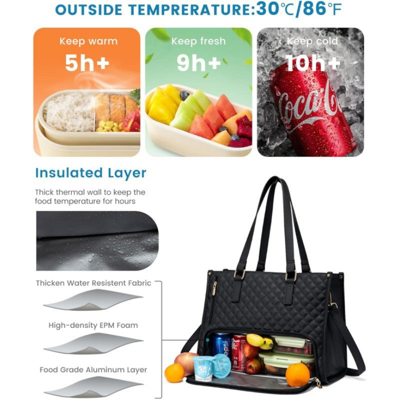 Isolierte Mehrfächertasche für das Mittagessen