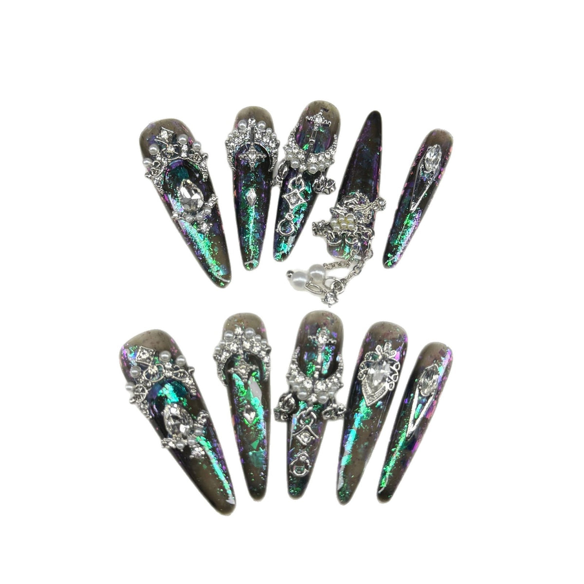 Premium Dekorativer Strass-Nagelkunst-Set