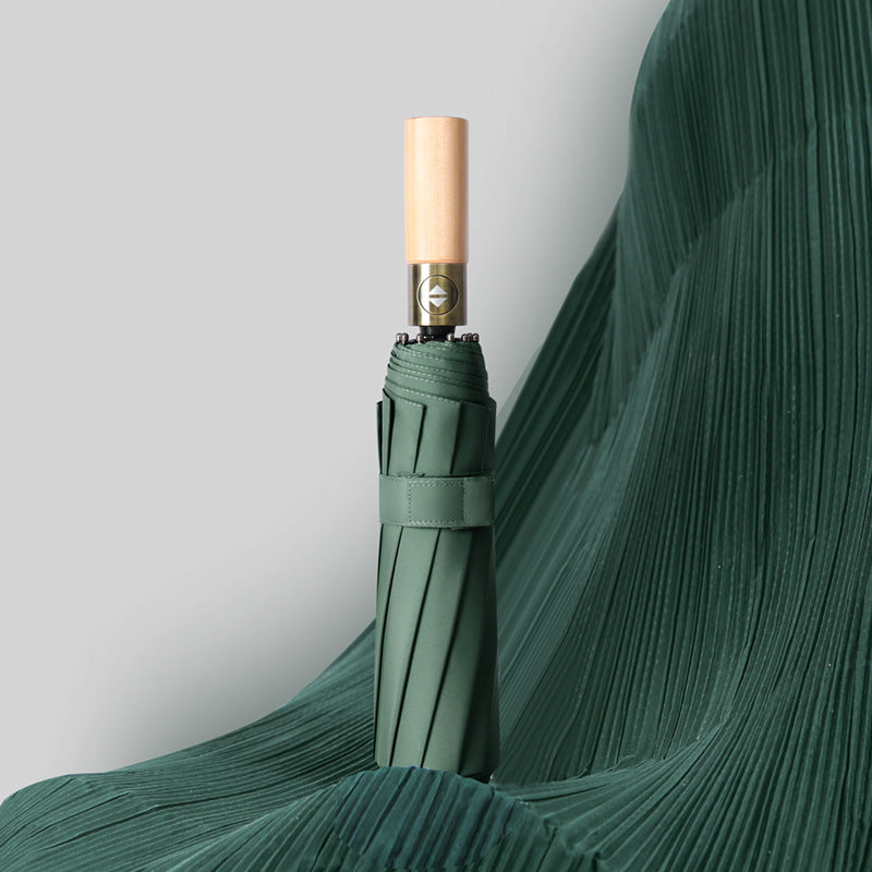 Damen eleganter Schirm mit Holzgriff und strapazierfähigem Bezug Brehn