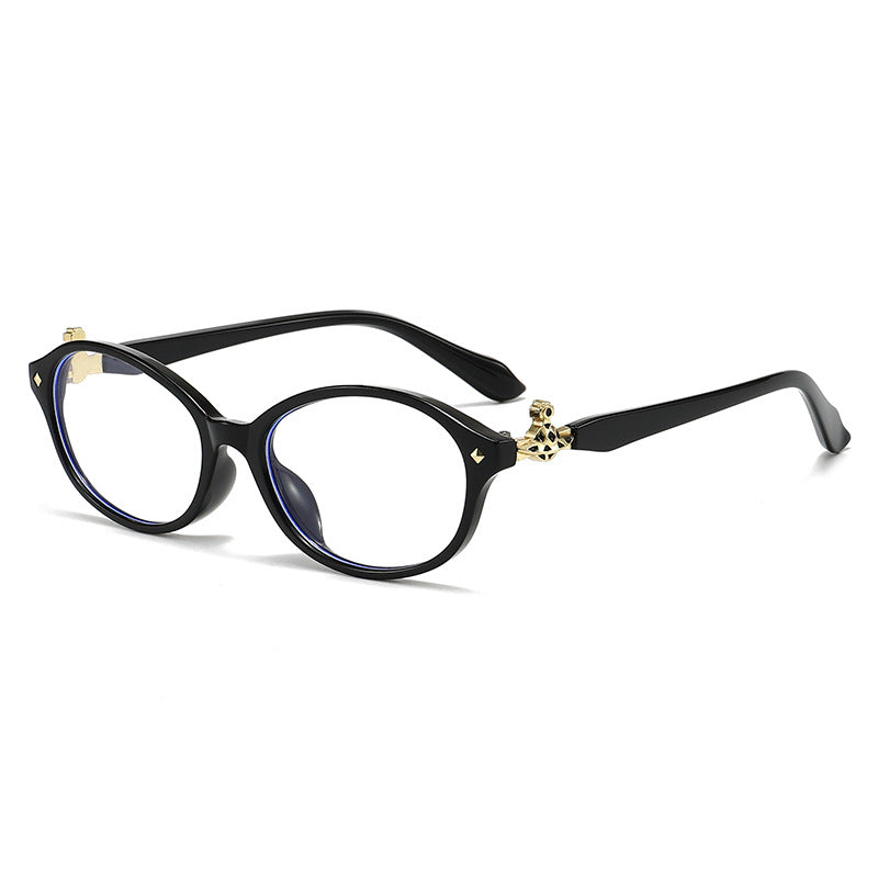 Damen modische optische Brille im eleganten Ova-Design mit goldenen Akzenten Brehn