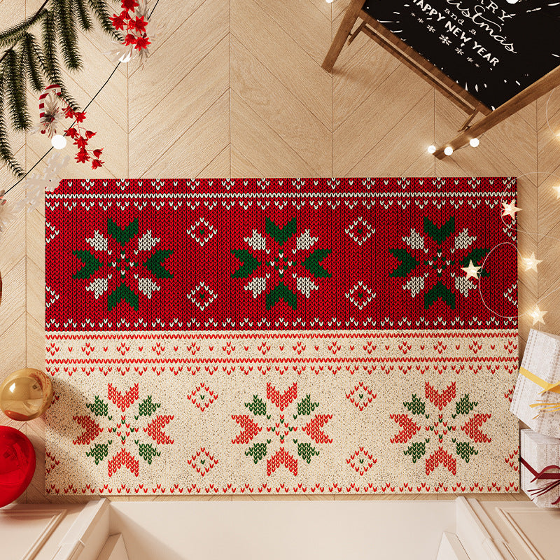 Weihnachtlich gestaltete Fußmatte für drinnen