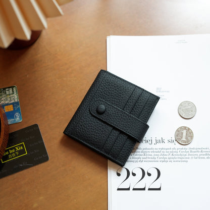 RFID-blockierende kompakte Lederbörse