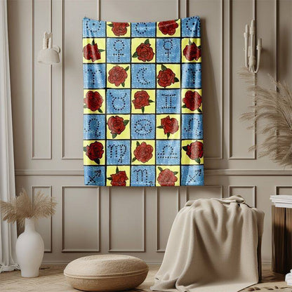Dekorative Florale Druck Fleece Wurfdecke