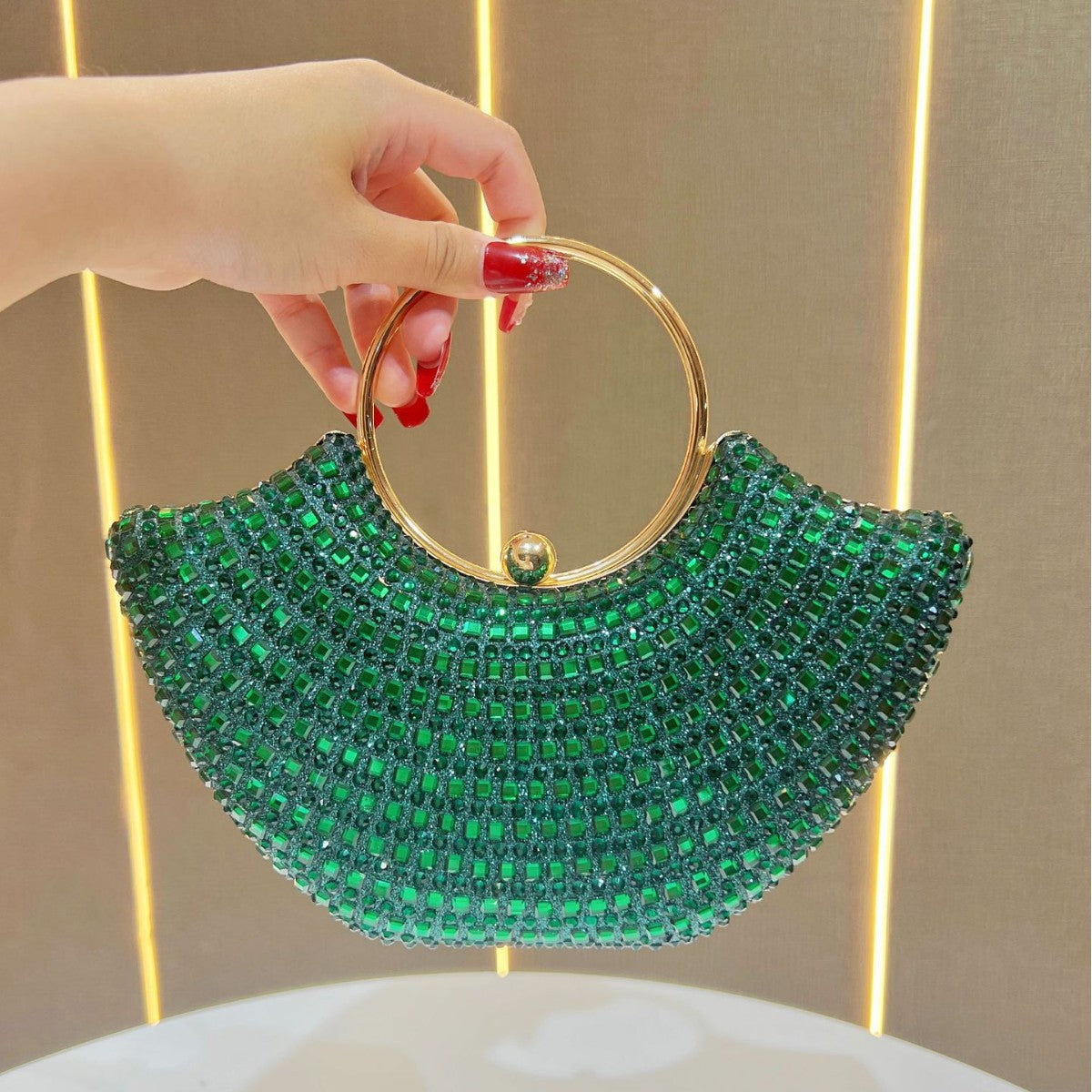 Handgefertigte Perlen-Abend-Clutch