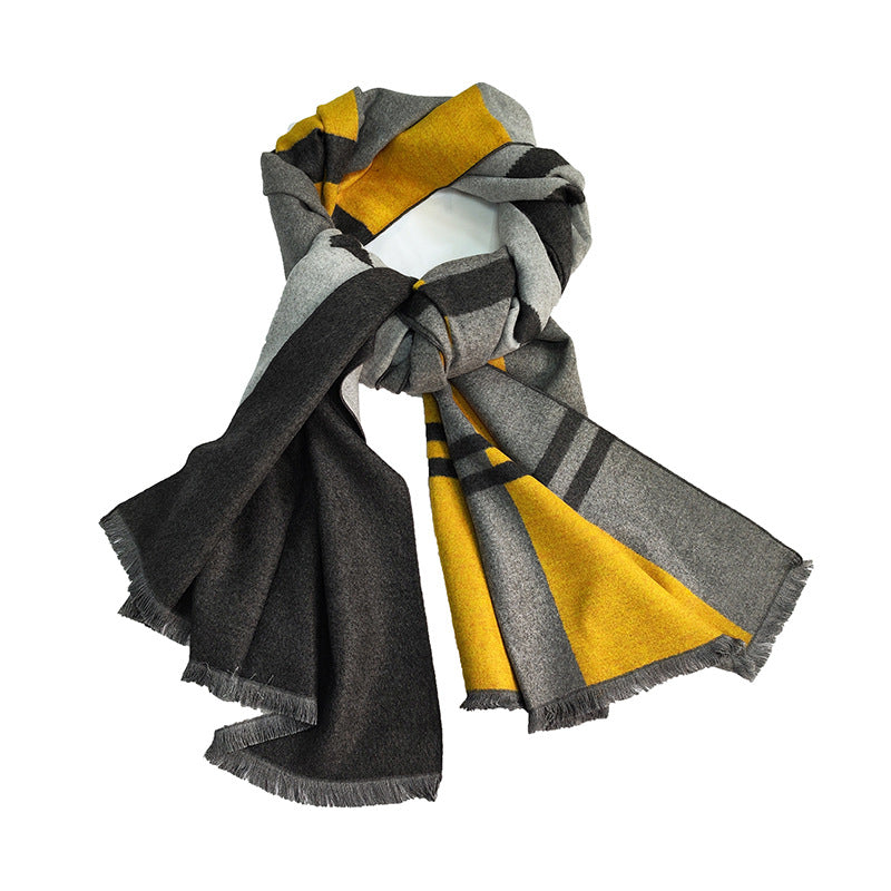 Damen Eleganter und warmer Schal mit geometrischem Muster Brehn