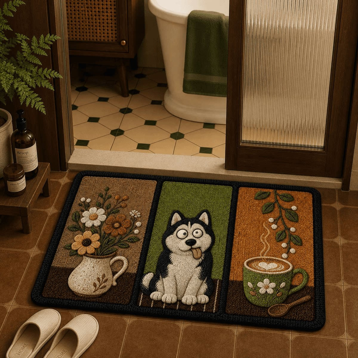 Dekorative Hunde-Themen-Bodenmatte