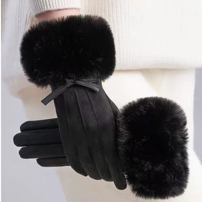 Plüschfell Bündchenhandschuhe Brehn